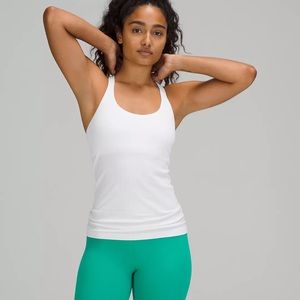 Lululemon Ebb to Street Shelf Bra Tank Top White 6